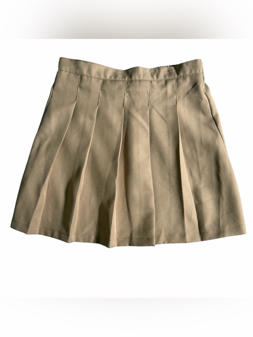 IZOD Approved Schoolwear Pleated Skirt Girls Plus SIZE 14.5 Beige Uniform